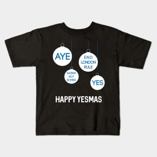 White Happy Yesmas Christmas Decoration Bauble Design Kids T-Shirt